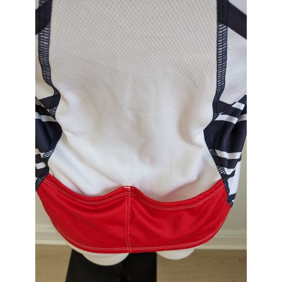 SOAS Womens Size Large Running Tri Tank White Racerback Cycling Pockets - Picture 10 of 14